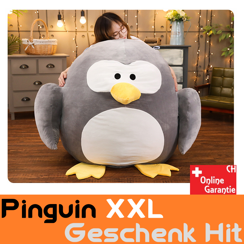  Pinguin Plüsch XXL grosses Kuscheltier Plüschtier Geschenk Weihnachten Bildidee 
